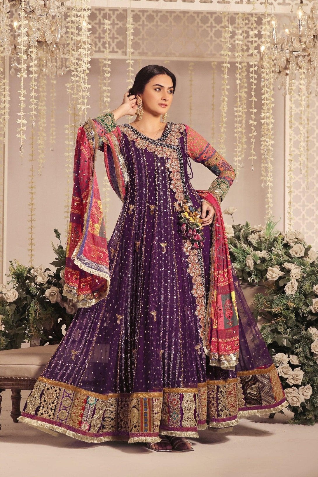 Embroidered ZB 1034 - Zeshan Bariwala