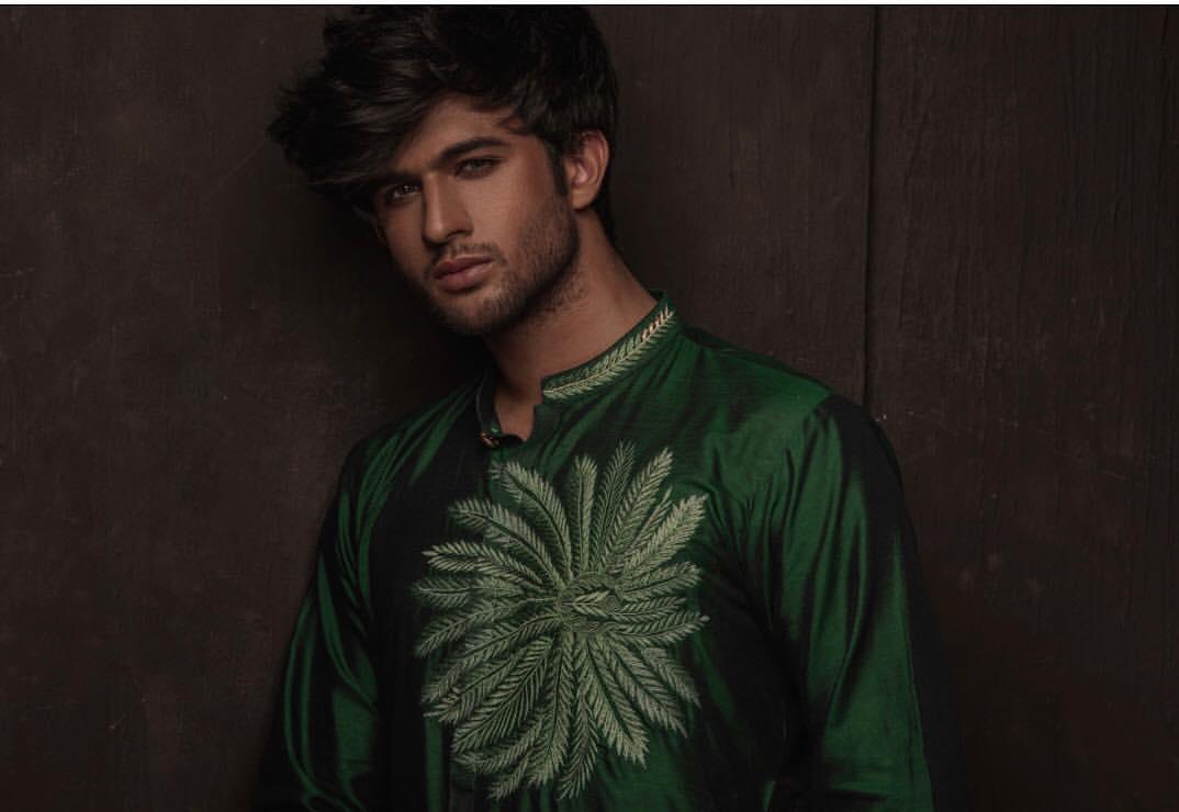 Embroidered Green Kurta and Pajama - ZB 1053 - Zeshan Bariwala